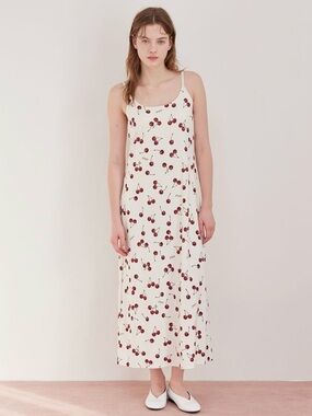 Gelato Pique Cherry Print nighttime sleepwear slip